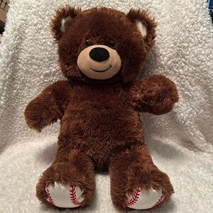 Build-a-bear brown with Baseball design feet
